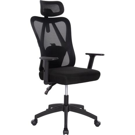 ΚΑΡΕΚΛΑ ΓΡΑΦΕΙΟΥ MEXER HM1195.01 ΜΑΥΡΟ MESH-PP ΒΑΣΗ 68x70x136Υεκ.