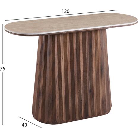 ΚΟΝΣΟΛΑ WALDEN HM18439 ΚΕΡΑΜΙΚΟ TOP ΤΡΑΒΕΡΤΙΝΑ--MDF ΒΑΣΗ ΚΑΡΥΔΙ 120x40x76Υεκ