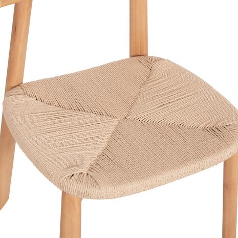 KΑΡΕΚΛΑ ΤΡΑΠΕΖΑΡΙΑΣ OSORIO HM18335.01 RUBBERWOOD & ΣΧΟΙΝΙ ΣΕ ΦΥΣΙΚΟ 51x55x74Υεκ (σετ 2 τεμαχίων)