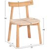 KΑΡΕΚΛΑ ΤΡΑΠΕΖΑΡΙΑΣ OSORIO HM18335.01 RUBBERWOOD & ΣΧΟΙΝΙ ΣΕ ΦΥΣΙΚΟ 51x55x74Υεκ (σετ 2 τεμαχίων)