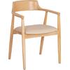 ΠΟΛΥΘΡΟΝΑ ΤΡΑΠΕΖΑΡΙΑΣ TARGA HM18336.11 RUBBERWOOD ΦΥΣΙΚΟ & PU ΕΚΡΟΥ 58x54x78Yεκ (σετ 2 τεμαχίων)