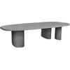 ΤΡΑΠΕΖΙ ΤΡΑΠΕΖΑΡΙΑΣ FIBER CEMENT ΟΒΑΛ GLEN HM6598.01 ΓΚΡΙ 260x95x75Υεκ
