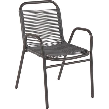 ΠΟΛΥΘΡΟΝΑ ΕΞ.ΧΩΡΟΥ AVRIL HM5968.01 ΜΕΤΑΛΛΟ ΚΑΙ ΣΥΝΘ.RATTAN ΣΕ ΓΚΡΙ 54,5x56x78Υεκ.