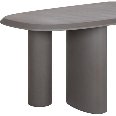 ΤΡΑΠΕΖΙ ΤΡΑΠΕΖΑΡΙΑΣ FIBER CEMENT ΟΒΑΛ GLEN HM6598.01 ΓΚΡΙ 260x95x75Υεκ