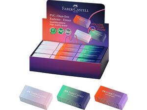 Γόμα Faber-Castell dust free "Flow Edition" μεσαία σε 3 χρώματα (188580)