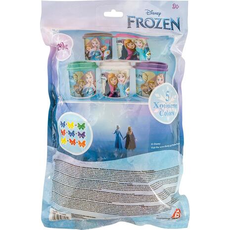 Πλαστελίνη Disney Frozen Σακουλάκι Με 5 Βαζάκια Και Καπάκια Καλουπάκια 570gr