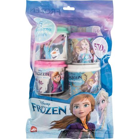 Πλαστελίνη Disney Frozen Σακουλάκι Με 5 Βαζάκια Και Καπάκια Καλουπάκια 570gr