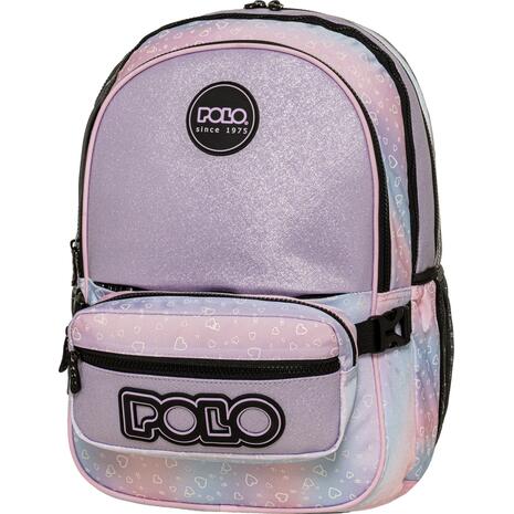 Τσάντα πλάτης 2+1 θέσεων Polo Zippy Heart (901080-8447)
