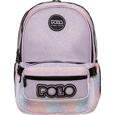 Τσάντα πλάτης 2+1 θέσεων Polo Zippy Heart (901080-8447)