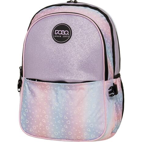 Τσάντα πλάτης 2+1 θέσεων Polo Zippy Heart (901080-8447)