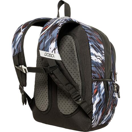 Τσάντα πλάτης 2+1 θέσεων Polo Zippy Blue Lines (901080-8444)