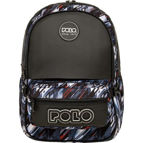 Τσάντα πλάτης 2+1 θέσεων Polo Zippy Blue Lines (901080-8444)