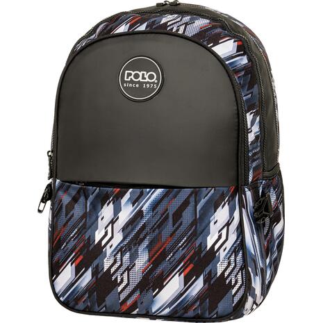 Τσάντα πλάτης 2+1 θέσεων Polo Zippy Blue Lines (901080-8444)