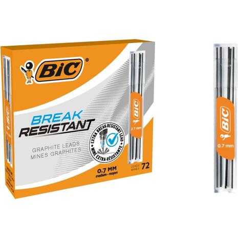 Μύτες μηχανικού μολυβιού BIC Break Resistant HB 0.7mm (6 τεμάχια) 528065