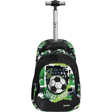 Τσάντα Trolley Δημοτικού Graffiti Ποδόσφαιρο Xscape 3 θέσεων (269251)