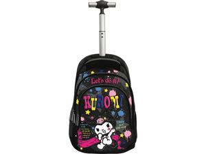 Τσάντα Trolley Δημοτικού Graffiti Sketchy Kuromi 3 θέσεων (262252)
