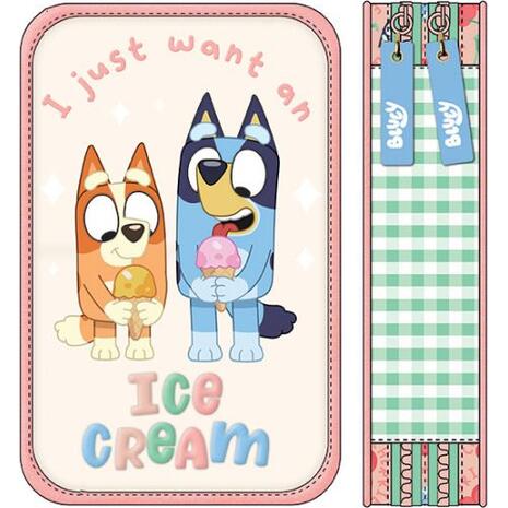 Κασετίνα τετράγωνη γεμάτη Graffiti Ice Cream Bluey