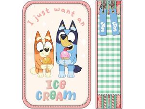 Κασετίνα τετράγωνη γεμάτη Graffiti Ice Cream Bluey