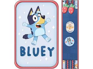 Κασετίνα τετράγωνη γεμάτη Graffiti Blue Bluey