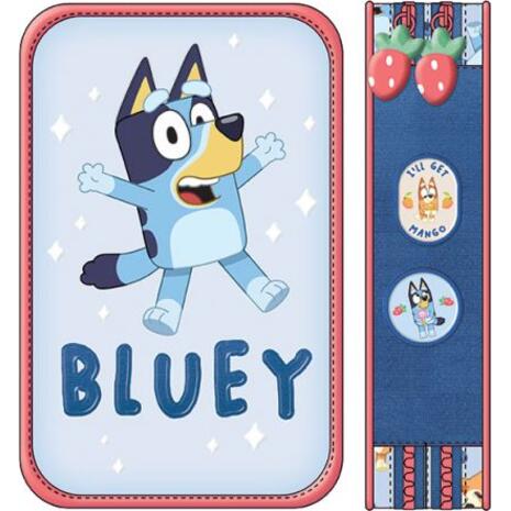 Κασετίνα τετράγωνη γεμάτη Graffiti Blue Bluey