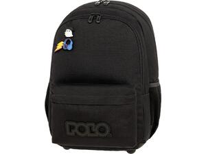 Τσάντα πλάτης 2+1 θέσεων Polo pins Black/μαύρο