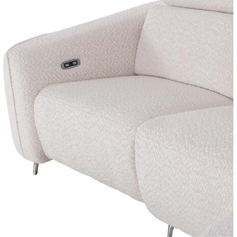 ΚΑΝΑΠΕΣ ΔΕΞΙΑ ΓΩΝΙΑ 3Θ ΜΕ RECLINE VALENTE HM3317.02R ΜΠΕΖ ΥΦΑΣΜΑ 275x160x104Yεκ