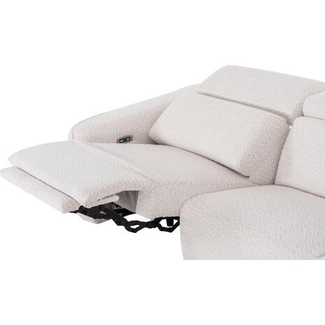 ΚΑΝΑΠΕΣ ΔΕΞΙΑ ΓΩΝΙΑ 3Θ ΜΕ RECLINE VALENTE HM3317.02R ΜΠΕΖ ΥΦΑΣΜΑ 275x160x104Yεκ