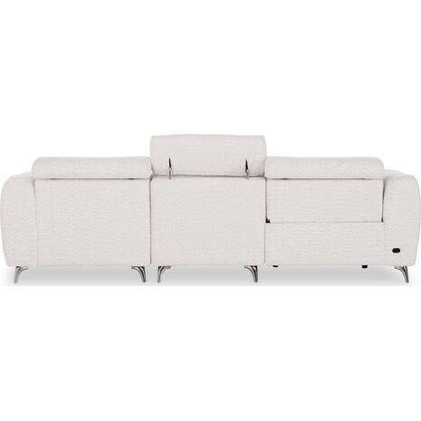 ΚΑΝΑΠΕΣ ΔΕΞΙΑ ΓΩΝΙΑ 3Θ ΜΕ RECLINE VALENTE HM3317.02R ΜΠΕΖ ΥΦΑΣΜΑ 275x160x104Yεκ
