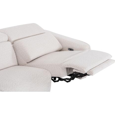 ΚΑΝΑΠΕΣ ΑΡΙΣΤΕΡΗ ΓΩΝΙΑ 3Θ ΜΕ RECLINE VALENTE HM3317.02L ΜΠΕΖ ΥΦΑΣΜΑ 275x160x104Yεκ