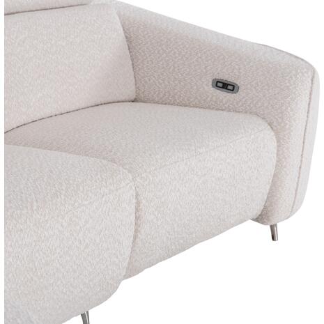 ΚΑΝΑΠΕΣ ΑΡΙΣΤΕΡΗ ΓΩΝΙΑ 3Θ ΜΕ RECLINE VALENTE HM3317.02L ΜΠΕΖ ΥΦΑΣΜΑ 275x160x104Yεκ