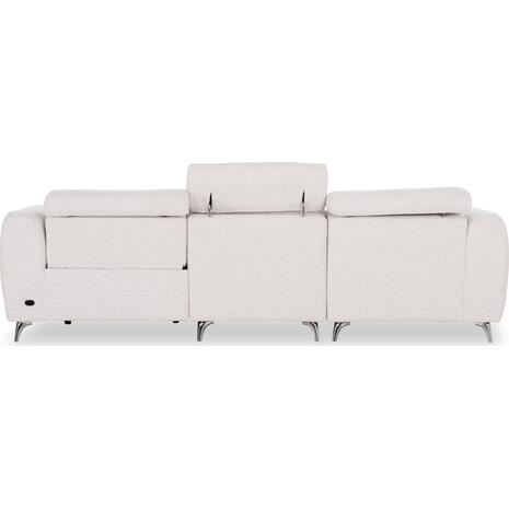 ΚΑΝΑΠΕΣ ΑΡΙΣΤΕΡΗ ΓΩΝΙΑ 3Θ ΜΕ RECLINE VALENTE HM3317.02L ΜΠΕΖ ΥΦΑΣΜΑ 275x160x104Yεκ