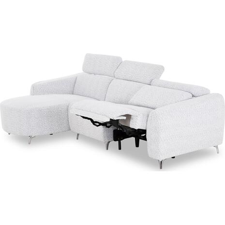 ΚΑΝΑΠΕΣ ΑΡΙΣΤΕΡΗ ΓΩΝΙΑ 3Θ ΜΕ RECLINE VALENTE HM3317.01L ΑΝΟΙΧΤΟ ΓΚΡΙ ΥΦΑΣΜΑ 275x160x104Yεκ