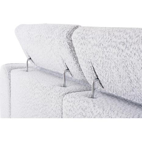 ΚΑΝΑΠΕΣ ΑΡΙΣΤΕΡΗ ΓΩΝΙΑ 3Θ ΜΕ RECLINE VALENTE HM3317.01L ΑΝΟΙΧΤΟ ΓΚΡΙ ΥΦΑΣΜΑ 275x160x104Yεκ