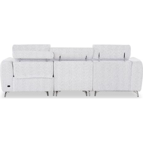 ΚΑΝΑΠΕΣ ΑΡΙΣΤΕΡΗ ΓΩΝΙΑ 3Θ ΜΕ RECLINE VALENTE HM3317.01L ΑΝΟΙΧΤΟ ΓΚΡΙ ΥΦΑΣΜΑ 275x160x104Yεκ