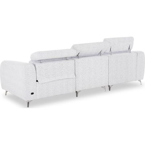 ΚΑΝΑΠΕΣ ΑΡΙΣΤΕΡΗ ΓΩΝΙΑ 3Θ ΜΕ RECLINE VALENTE HM3317.01L ΑΝΟΙΧΤΟ ΓΚΡΙ ΥΦΑΣΜΑ 275x160x104Yεκ