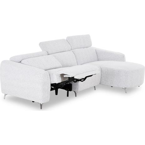 ΚΑΝΑΠΕΣ ΔΕΞΙΑ ΓΩΝΙΑ 3Θ ΜΕ RECLINE VALENTE HM3317.01R ΑΝΟΙΧΤΟ ΓΚΡΙ ΥΦΑΣΜΑ 275x160x104Yεκ