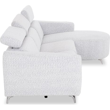 ΚΑΝΑΠΕΣ ΔΕΞΙΑ ΓΩΝΙΑ 3Θ ΜΕ RECLINE VALENTE HM3317.01R ΑΝΟΙΧΤΟ ΓΚΡΙ ΥΦΑΣΜΑ 275x160x104Yεκ