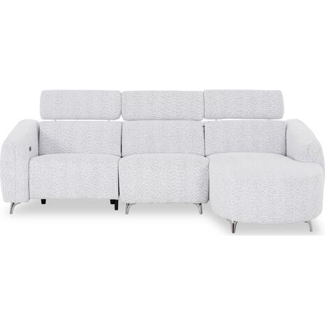 ΚΑΝΑΠΕΣ ΔΕΞΙΑ ΓΩΝΙΑ 3Θ ΜΕ RECLINE VALENTE HM3317.01R ΑΝΟΙΧΤΟ ΓΚΡΙ ΥΦΑΣΜΑ 275x160x104Yεκ