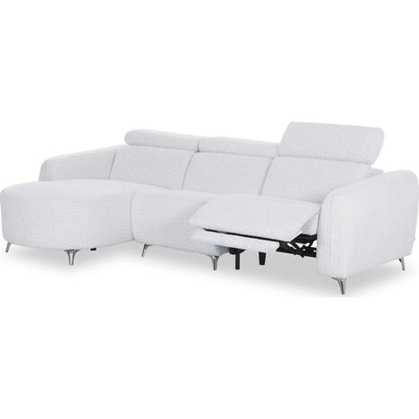ΚΑΝΑΠΕΣ ΑΡΙΣΤΕΡΗ ΓΩΝΙΑ 3Θ ΜΕ RECLINE VALENTE HM3317.01L ΑΝΟΙΧΤΟ ΓΚΡΙ ΥΦΑΣΜΑ 275x160x104Yεκ