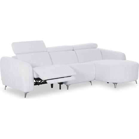ΚΑΝΑΠΕΣ ΔΕΞΙΑ ΓΩΝΙΑ 3Θ ΜΕ RECLINE VALENTE HM3317.01R ΑΝΟΙΧΤΟ ΓΚΡΙ ΥΦΑΣΜΑ 275x160x104Yεκ