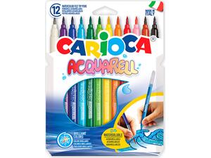 Μαρκαδόροι ακουαρέλας Carioca Acquarell Brush Tip 42747 3mm (12 χρώματα)