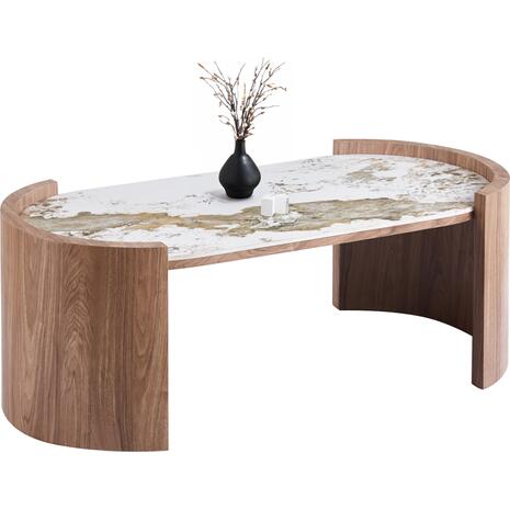 ΤΡΑΠΕΖΙ  ΣΑΛΟΝΙΟΥ MARBLEX HM18445 ΚΕΡΑΜΙΚΟ TOP PANDORA--MDF ΠΟΔΙΑ 120x60x43Υεκ