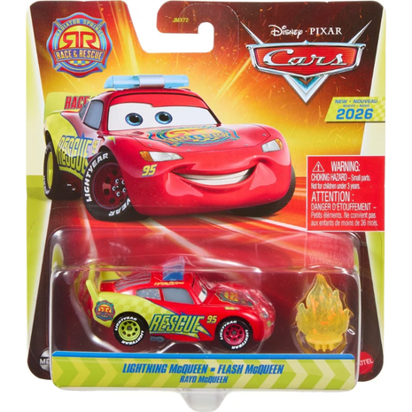 Αυτοκινητάκι Disney Cars Radiator Springs Race & Rescue Lightning McQueen (JMX72/JMX73)