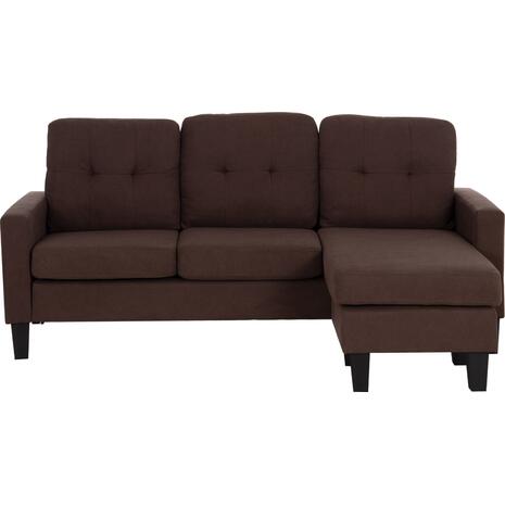 ΚΑΝΑΠΕΣ ΓΩΝΙΑ ΑΝΑΣΤΡΕΨΙΜΗ MEGGY HM3297.12 ΚΑΦΕ ΥΦΑΣΜΑ 184.5x129x86Yεκ.