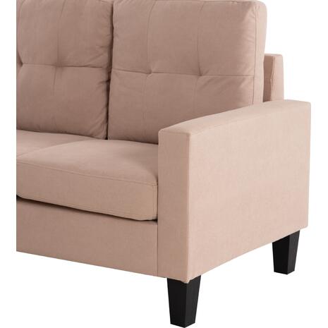 ΚΑΝΑΠΕΣ ΓΩΝΙΑ ΑΝΑΣΤΡΕΨΙΜΗ MEGGY HM3297.13 ΜΠΕΖ ΥΦΑΣΜΑ 184.5x75-129x86Yεκ.