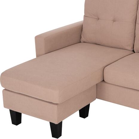 ΚΑΝΑΠΕΣ ΓΩΝΙΑ ΑΝΑΣΤΡΕΨΙΜΗ MEGGY HM3297.13 ΜΠΕΖ ΥΦΑΣΜΑ 184.5x75-129x86Yεκ.