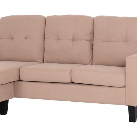 ΚΑΝΑΠΕΣ ΓΩΝΙΑ ΑΝΑΣΤΡΕΨΙΜΗ MEGGY HM3297.13 ΜΠΕΖ ΥΦΑΣΜΑ 184.5x75-129x86Yεκ.