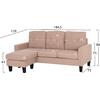ΚΑΝΑΠΕΣ ΓΩΝΙΑ ΑΝΑΣΤΡΕΨΙΜΗ MEGGY HM3297.13 ΜΠΕΖ ΥΦΑΣΜΑ 184.5x75-129x86Yεκ.