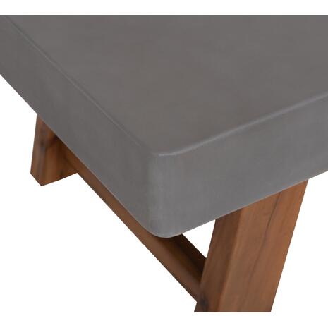 ΤΡΑΠΕΖΙ ΜΕΣΗΣ FIBER CEMENT & ΞΥΛΟ ΑΚΑΚΙΑΣ MAEVE HM6595.01 ΓΚΡΙ 130x70x46Υεκ.
