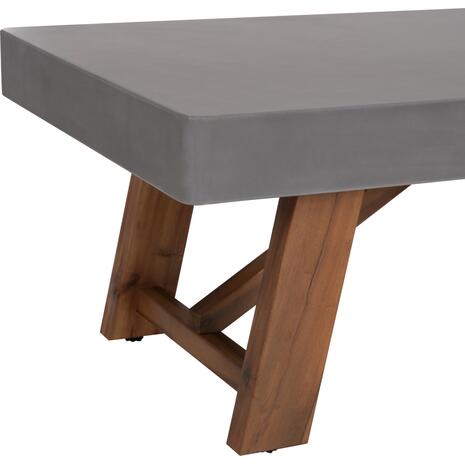 ΤΡΑΠΕΖΙ ΜΕΣΗΣ FIBER CEMENT & ΞΥΛΟ ΑΚΑΚΙΑΣ MAEVE HM6595.01 ΓΚΡΙ 130x70x46Υεκ.